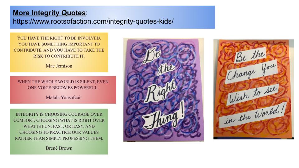 Integrity Poster