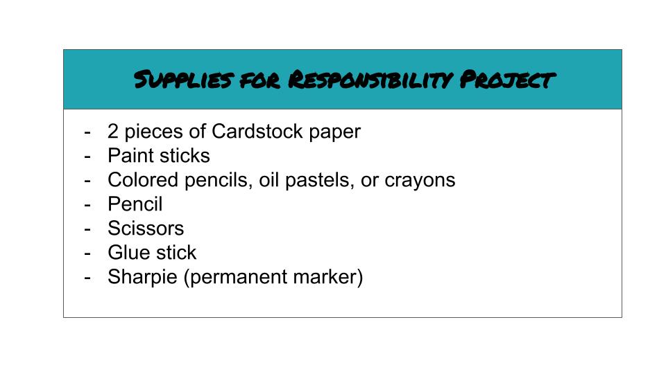 Responsibility Handprint Art