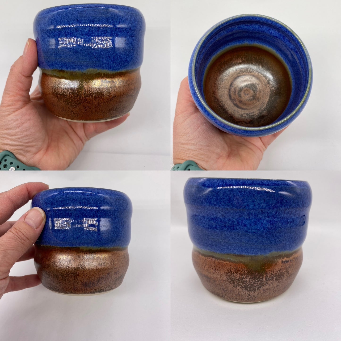 Blue surf and copper curvy Cup