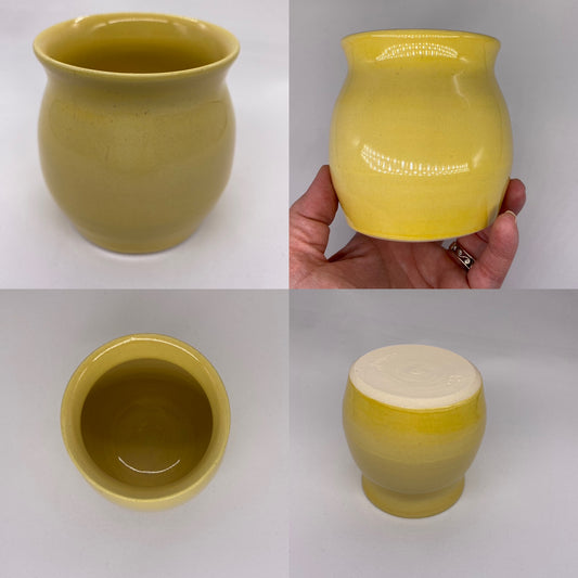 Small hand thrown vase - Frosted Lemon